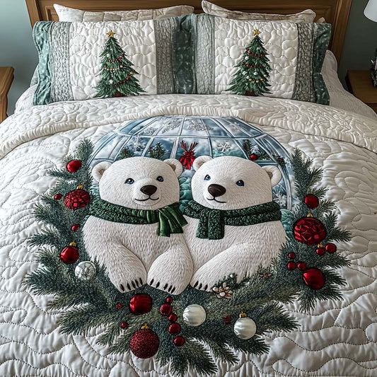 Cozy Companions 3-Piece Quilted Bedding Set NCU0NNT140