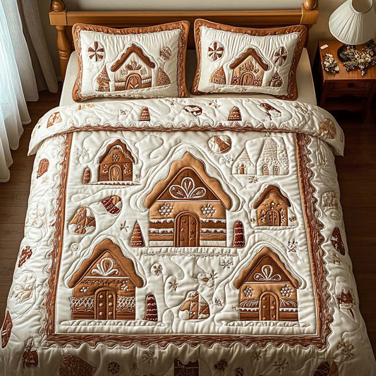 Cozy Village 3-Piece Quilted Bedding Set NCU0NNT067