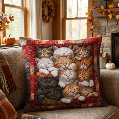 Cozy Whiskers Quilted Pillow Case NCU0PTT1407