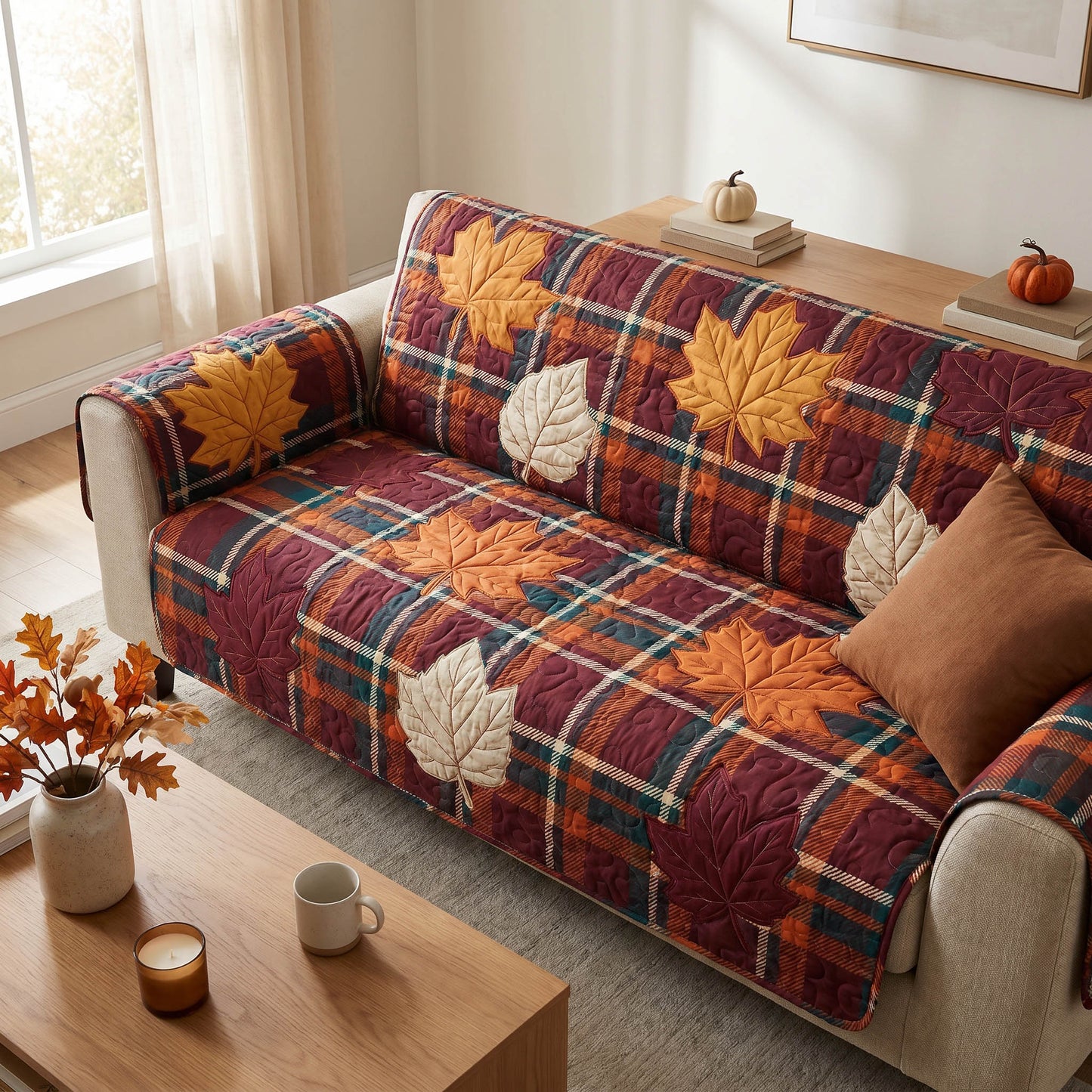 Cozy Autumn Quilted Sofa Cover NCU0NTD2003