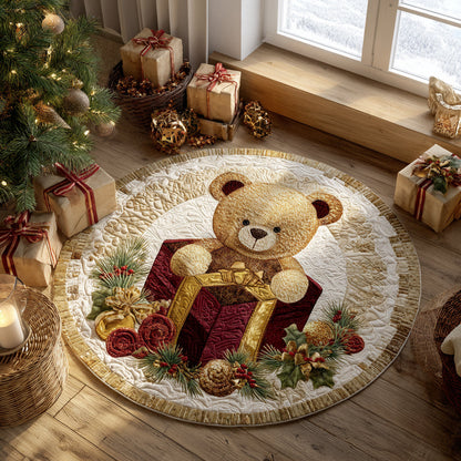 Cozy Bear Wonderland Quilted Round Mat NCU0DV1256