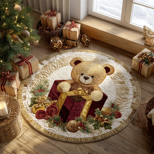 Cozy Bear Wonderland Quilted Round Mat NCU0DV1256