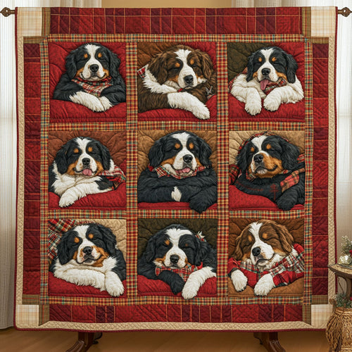 Cozy Bernese Companion Quilted Blanket NCU0PT1815