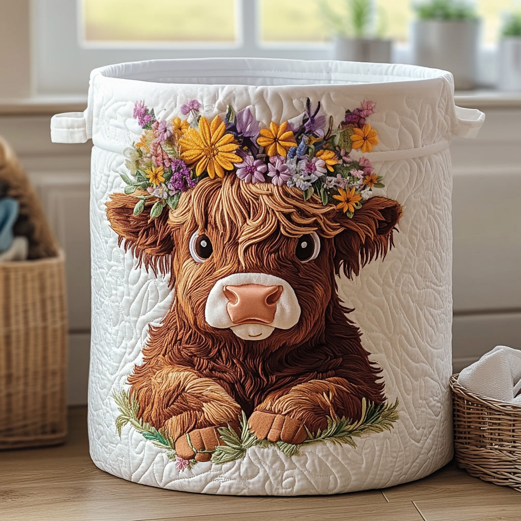 Cozy Sheep Quilted Laundry Basket NCU0DDK1806
