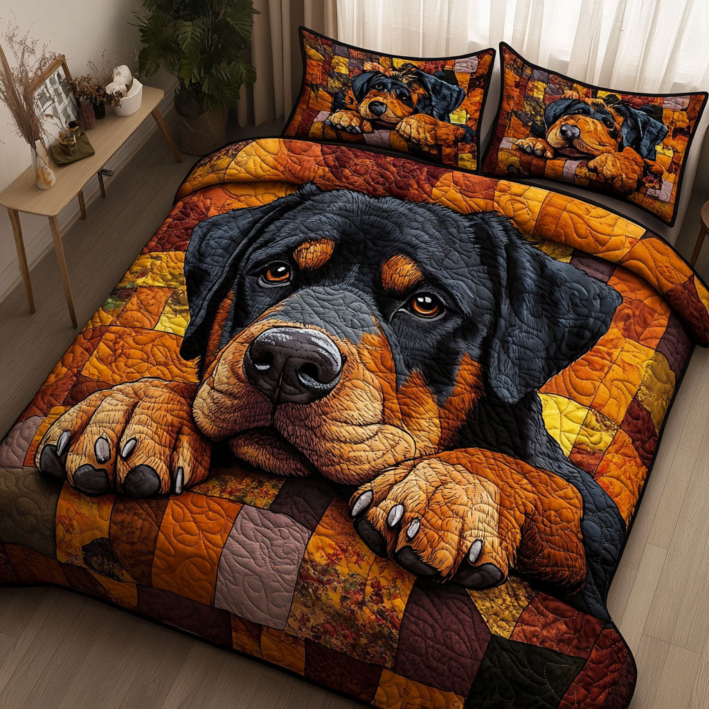 Cozy Canine Charm 3-Piece Quilted Bedding Set NCU0NNT743