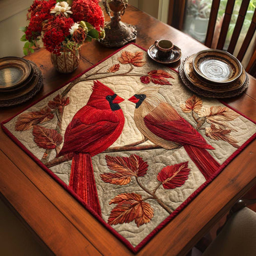Cozy Cardinals Quilted Table Topper NCU0NNT1163