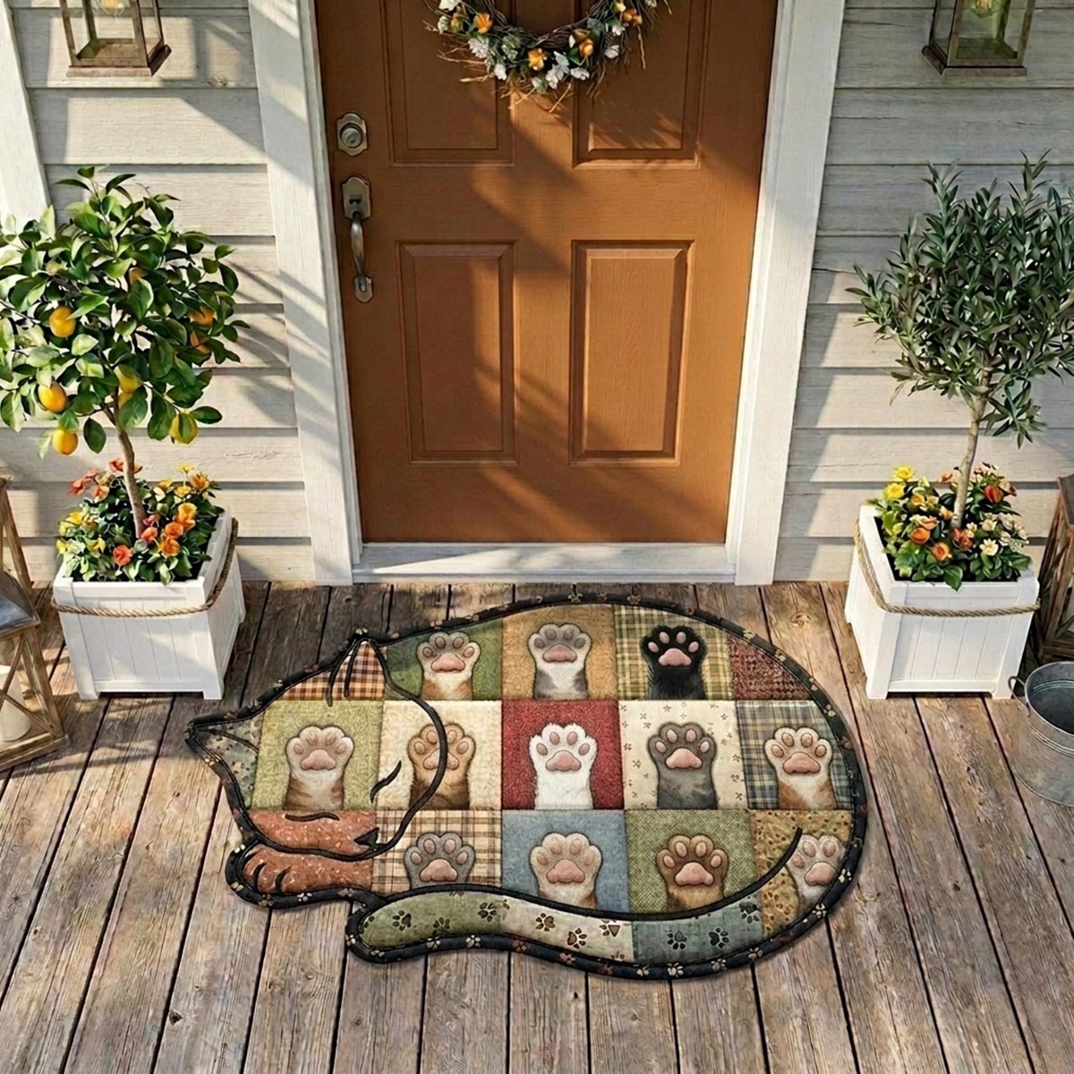 Cozy Cat Custom Shape Doormat NCU0DV2085
