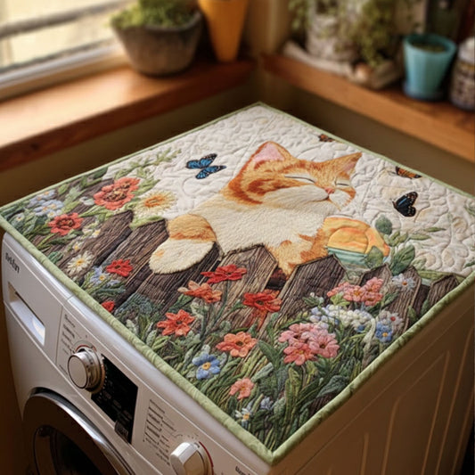 Cozy Cat Haven Quilted Washer and Dryer Cover NCU0PTT2077