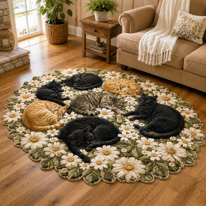 Cozy Cats Custom Shape Area Rug NCU0NTD2160