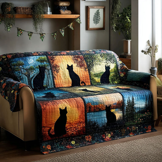 Cozy Cats Quilted Sofa Cover NCU0NNT2851