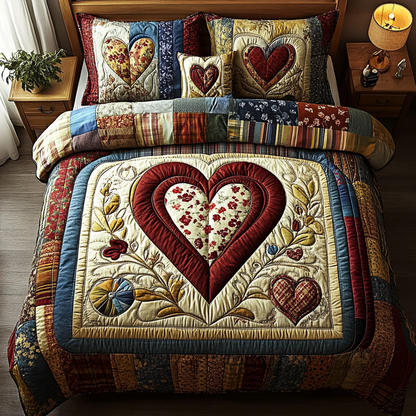 Cozy Charm 3-Piece Quilted Bedding Set NCU0NVH147