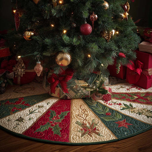 Cozy Christmas Christmas Quilted Tree Skirt NCU0NNT2495