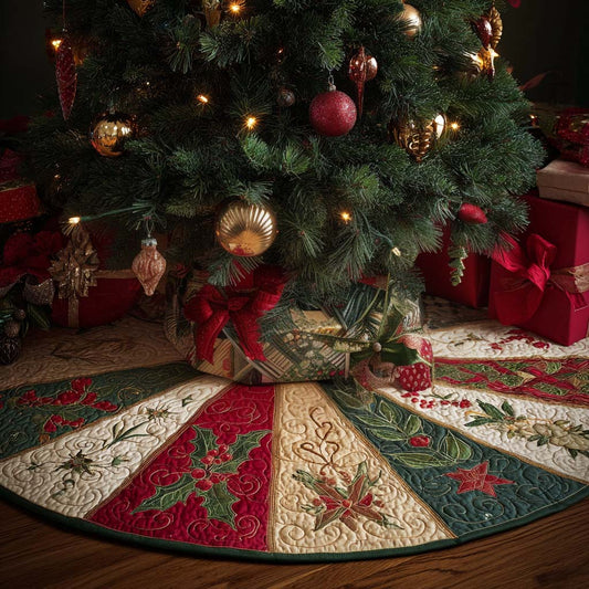 Cozy Christmas Christmas Quilted Tree Skirt NCU0NNT2495