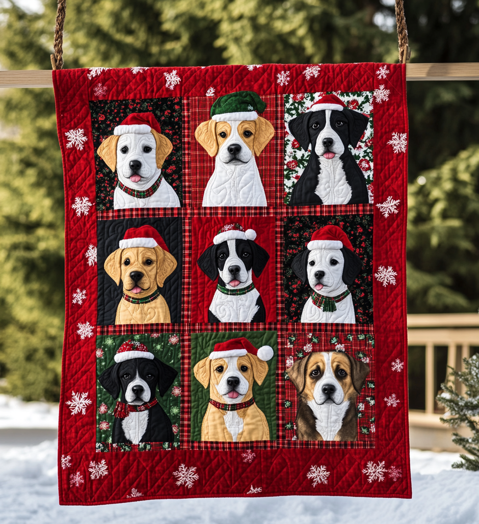 Festive Furry Friends Quilted Blanket NCU0PT1463