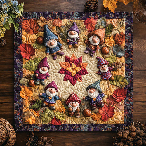 Cozy Cider Gnome Quilted Table Topper NCU0PTT1065