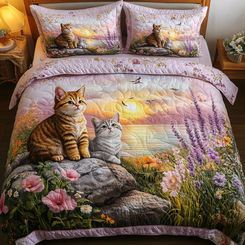 Cozy Companions 3-Piece Quilted Bedding Set NCU0NVH207