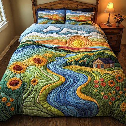 Cozy Cottage 3-Piece Quilted Bedding Set NCU0NVH342