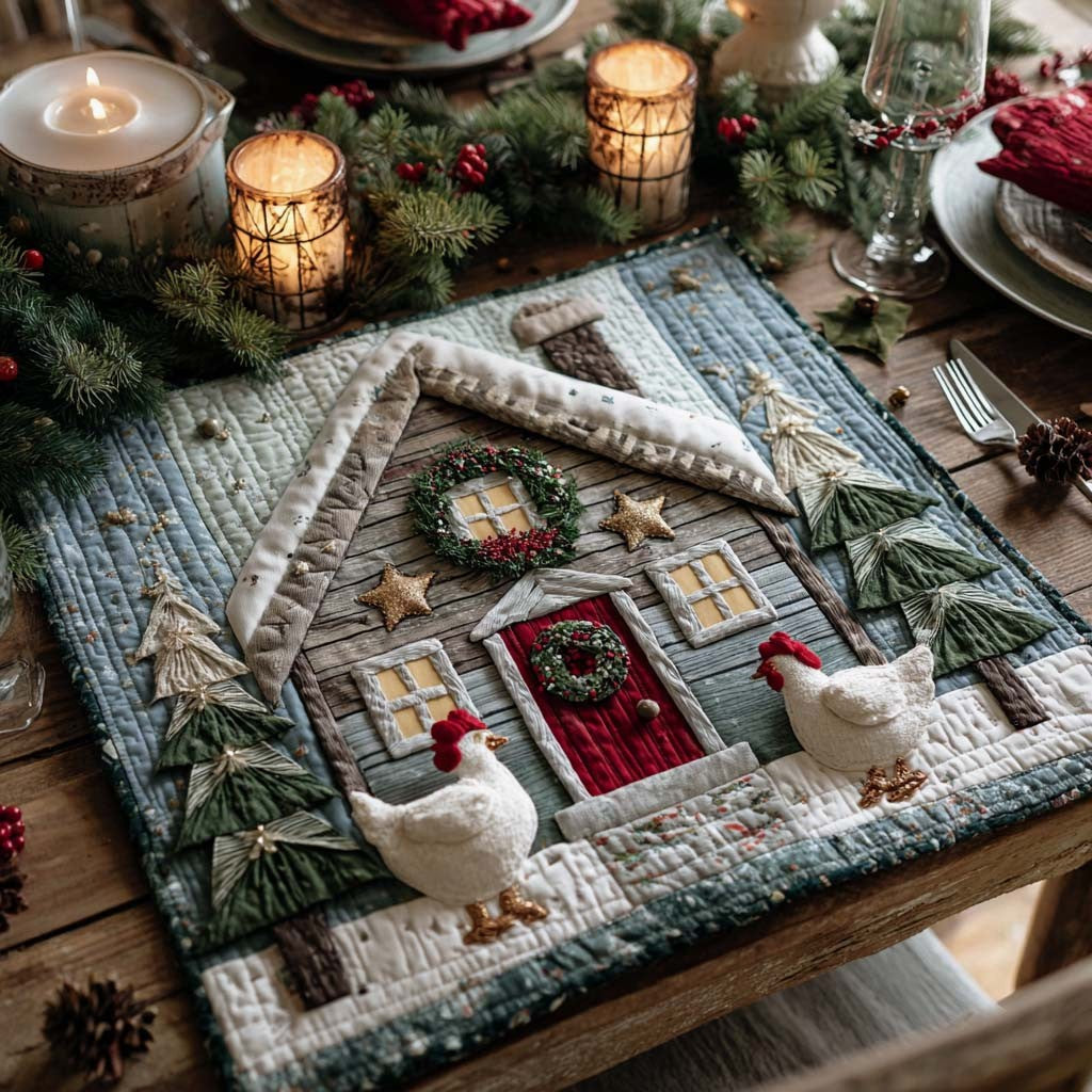 Cozy Cottage Quilted Table Topper NCU0NXD152
