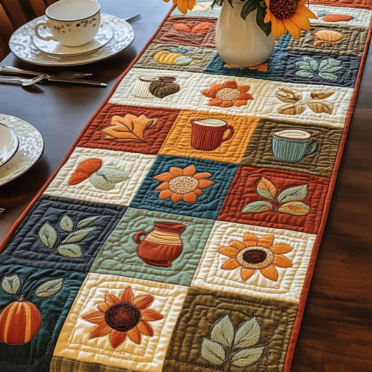 Cozy Ember Quilted Table Runner NCU0PTT577