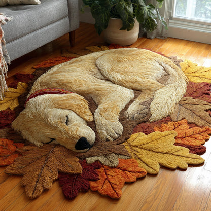 Cozy Fall Retriever Custom Shape Area Rug NCU0PVL866