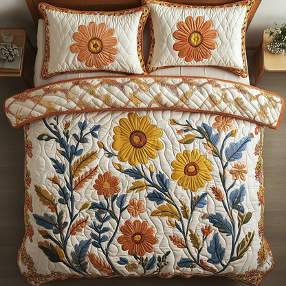 Cozy Flora 3-Piece Quilted Bedding Set NCU0DDK465