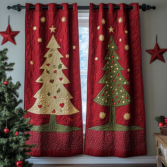 Cozy Forest Quilted Curtains NCU0DDK1732