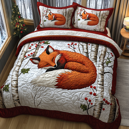 Cozy Fox Den Quilted Bedding Set NCU0DV1968