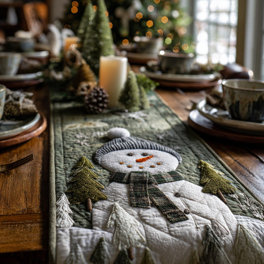 Cozy Frostman Quilted Table Runner NCU0DV886