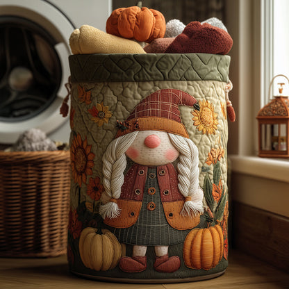 Cozy Gnome Quilted Laundry Basket NCU0TH3018