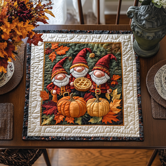 Cozy Gnome Quilted Table Topper NCU0DDK918