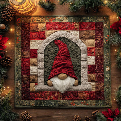 Cozy Gnome Quilted Table Topper NCU0NTV569