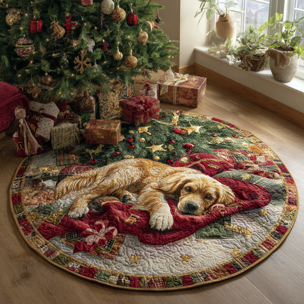 Cozy Goldens Quilted Round Mat NCU0DV1161