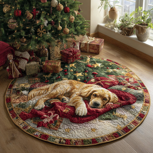 Cozy Goldens Quilted Round Mat NCU0DV1161