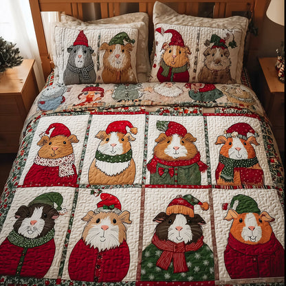 Cozy Guinea Pig 3-Piece Quilted Bedding Set NCU0TH3776