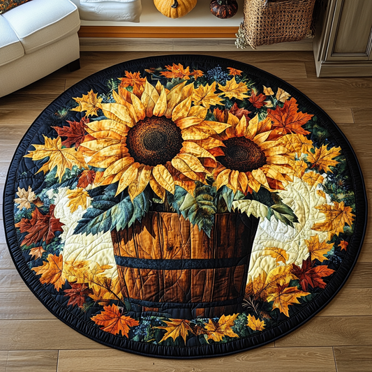 Cozy Harvest Quilted Round Mat NCU0TL1354