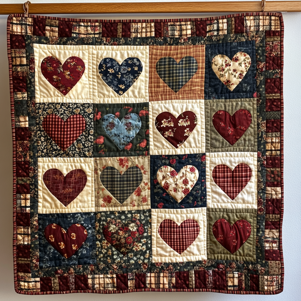 Cozy Heart Quilted Blanket NCU0PVL109
