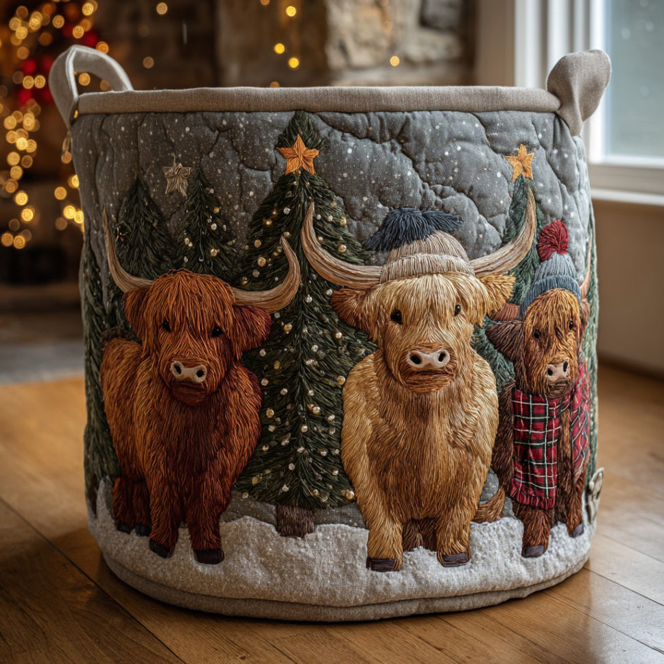 Cozy Highland Quilted Laundry Basket NCU0DV1605