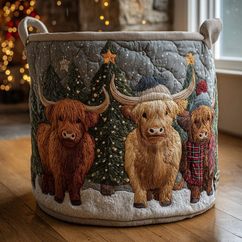 Cozy Highland Quilted Laundry Basket NCU0DV1605