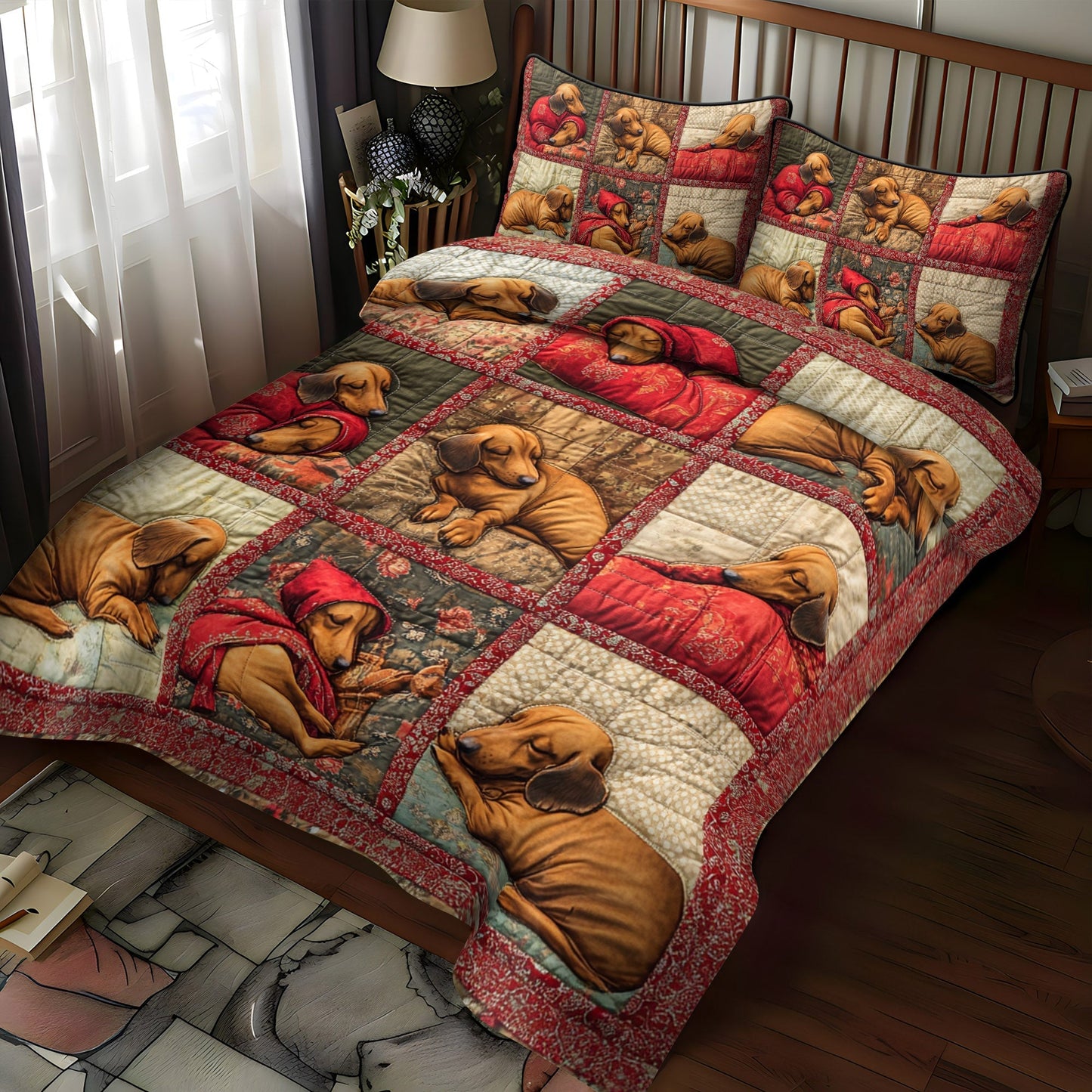 Cozy Hoods 3-Piece Quilted Bedding Set NCU0NT1652