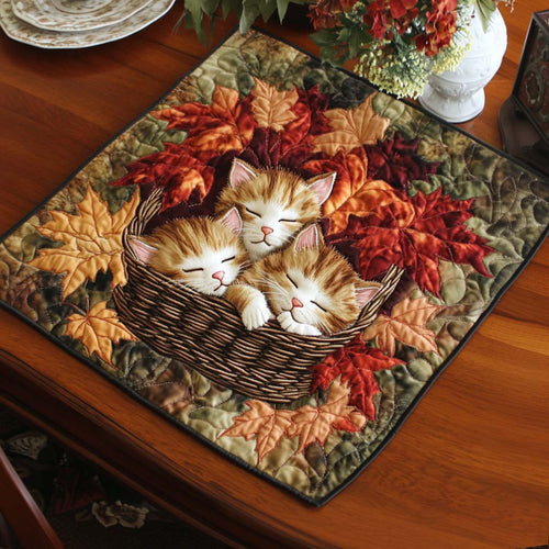 Cozy Kitty Quilted Table Topper NCU0NNT1110