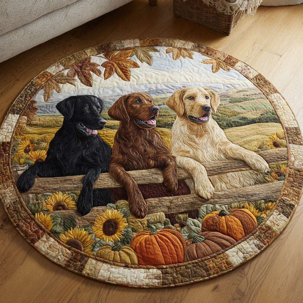 Cozy Lab Oasis Quilted Round Mat NCU0HNH1191