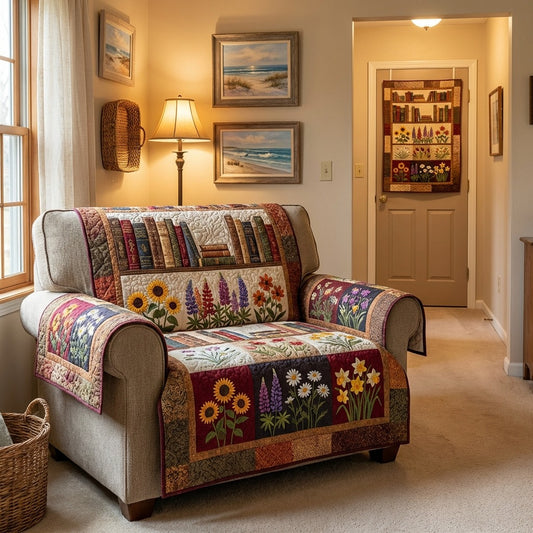 Cozy Library Quilted Sofa Cover NCU0DV2055