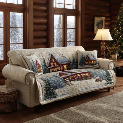 Cozy Lodge Quilted Sofa Cover NCU0DV1869
