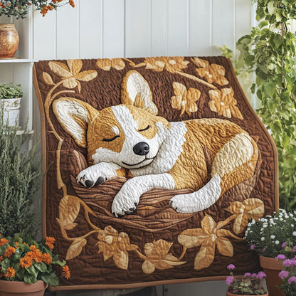 Cozy Nap Corgi Quilted Blanket NCU0NNT676