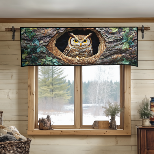 Cozy Owl Quilted Valance NCU0DDK894