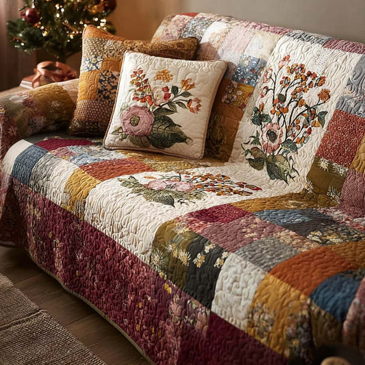 Cozy Patch Quilted Sofa Cover NCU0NNT2709