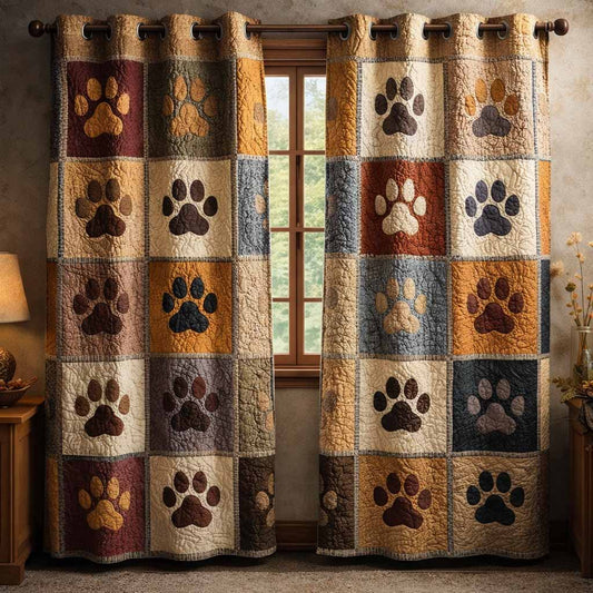 Cozy Paw Quilted Curtains NCU0NXD1681