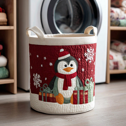 Cozy Penguin Trail Quilted Laundry Basket NCU0NTD1102
