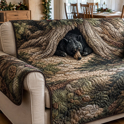 Cozy Pine Hollow Quilted Sofa Cover NCU0PTT3438