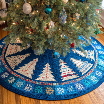 Cozy Pines Christmas Quilted Tree Skirt NCU0NTD1212